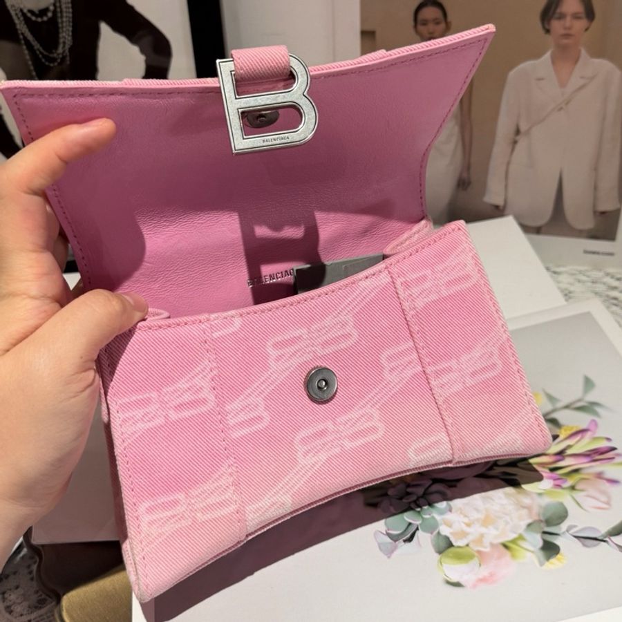 Balenciaga 巴黎世家粉色牛仔沙漏XS-5