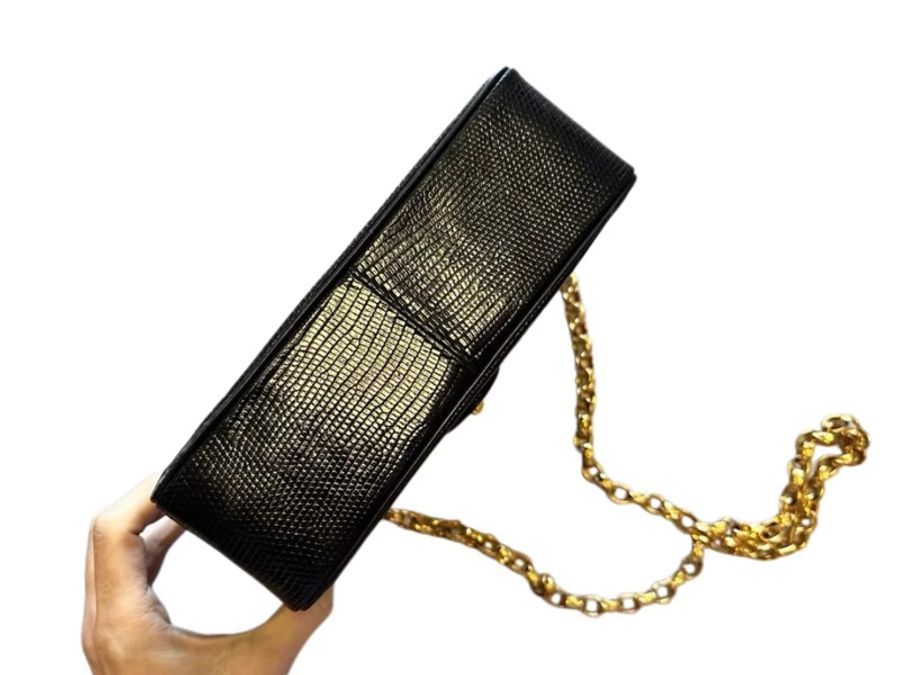 Chanel 黑金特殊色雕花鏈條方胖子-3