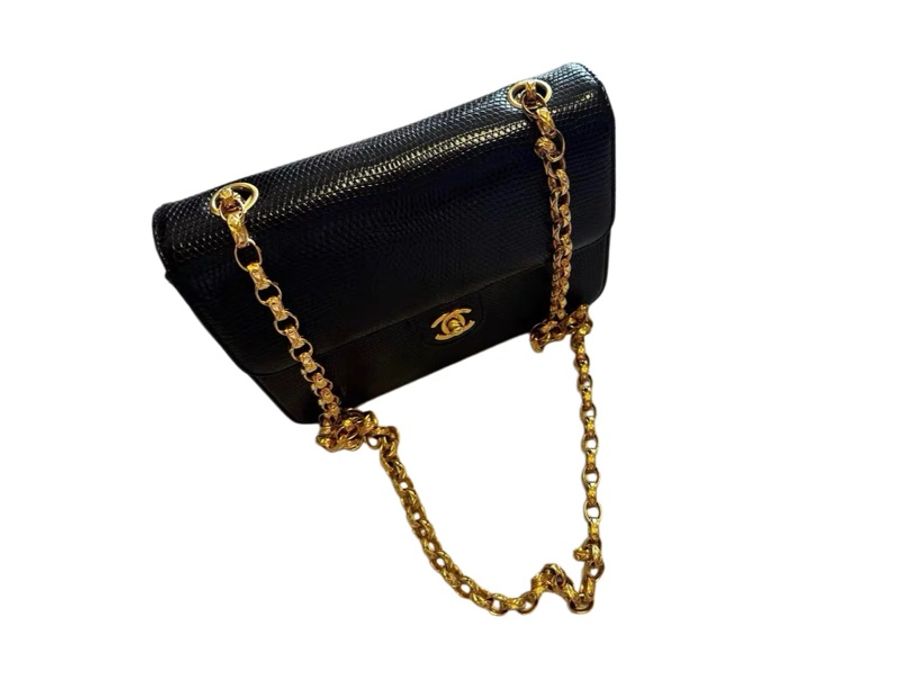Chanel 黑金特殊色雕花鏈條方胖子-4