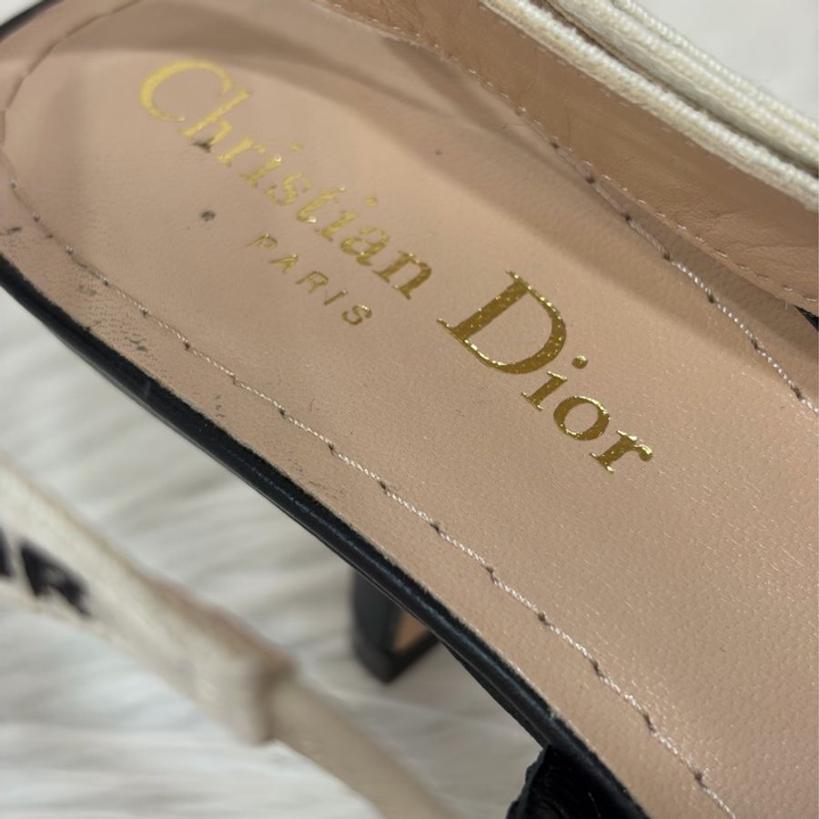 DIOR KDC200 J'Adior 露跟高跟鞋 黑色科技布料 晚宴鞋-6