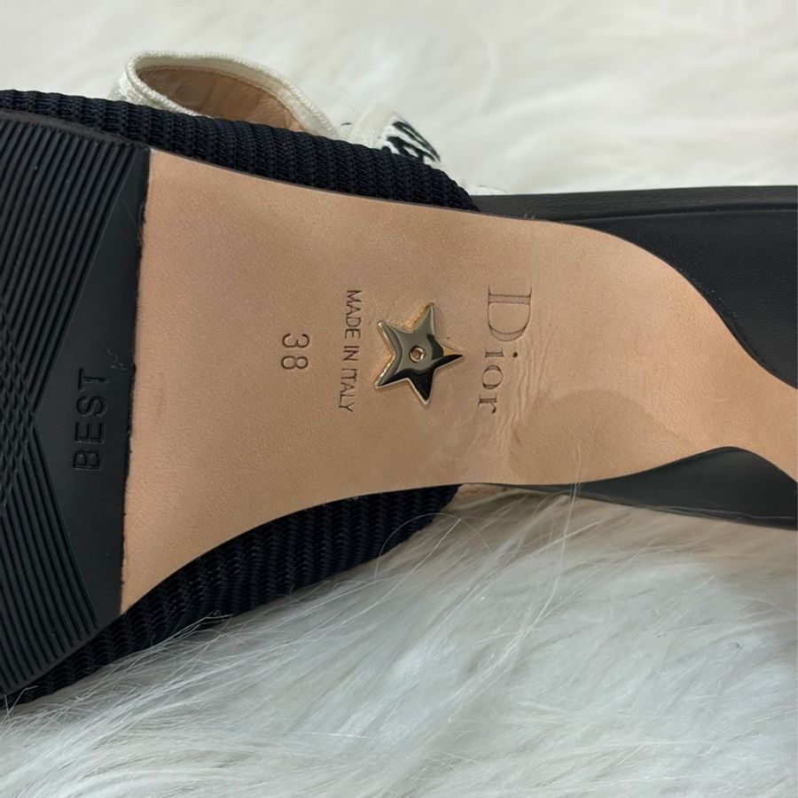 DIOR KDC200 J'Adior 露跟高跟鞋 黑色科技布料 晚宴鞋-12