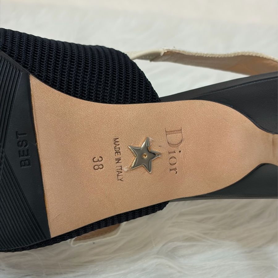 DIOR KDC200 J'Adior 露跟高跟鞋 黑色科技布料 晚宴鞋-13