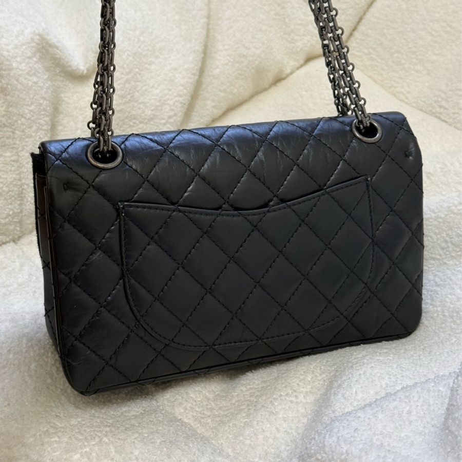 (2021台灣購證🇹🇼全配)Chanel 2.55 黑銀 小號-1