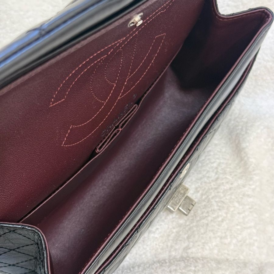 (2021台灣購證🇹🇼全配)Chanel 2.55 黑銀 小號-10