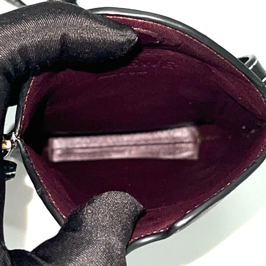 LOEWE GatePocket 黑金手機包 12*18*3 98新配件塵袋-6