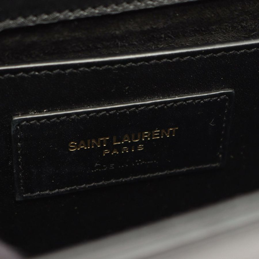 SAINT LAURENT PARIS Kate Monogram 鏈條單肩包 354120 黑色皮革 二手-3