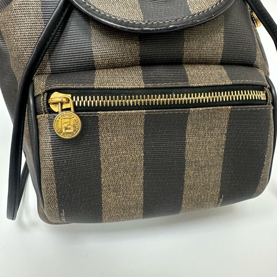 【赫蒂國際精品】Fendi Pequin 條紋後背包 vintage 二手 中古-11