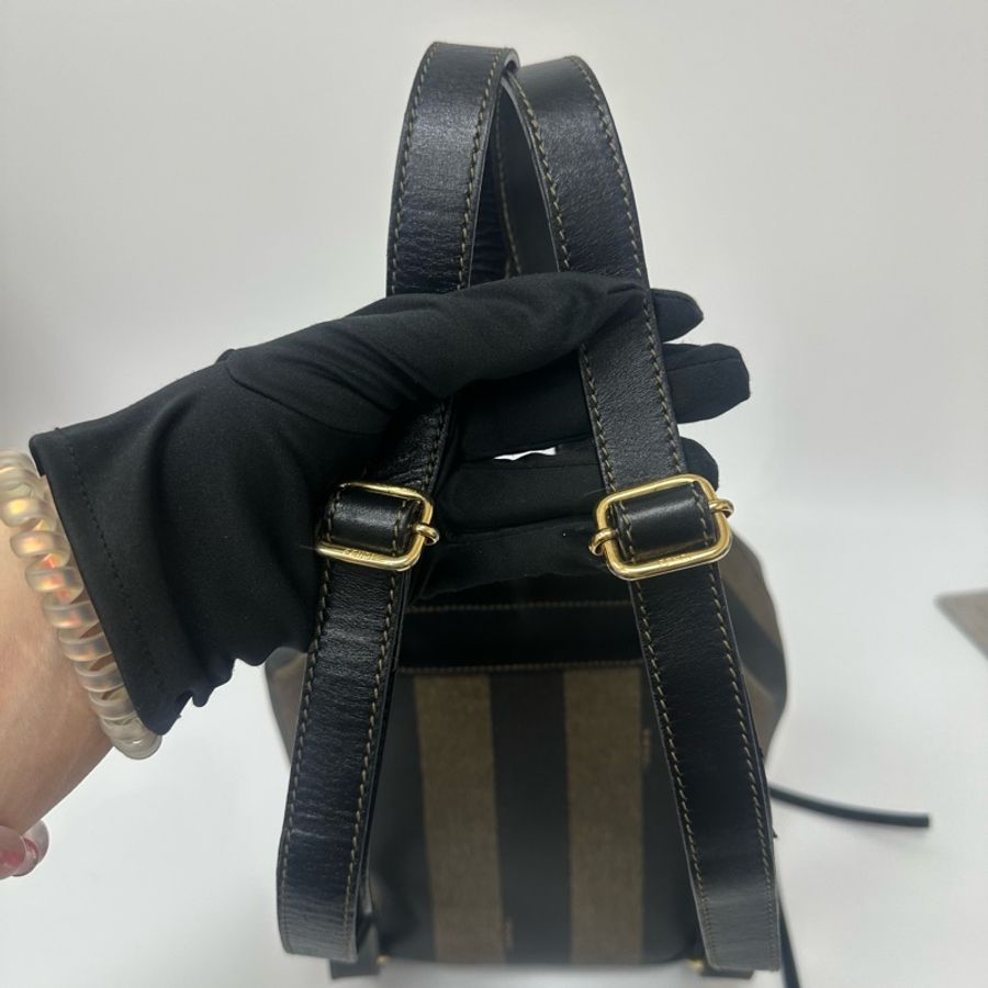 【赫蒂國際精品】Fendi Pequin 條紋後背包 vintage 二手 中古-12