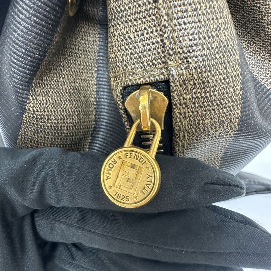 【赫蒂國際精品】Fendi Pequin 條紋後背包 vintage 二手 中古-16