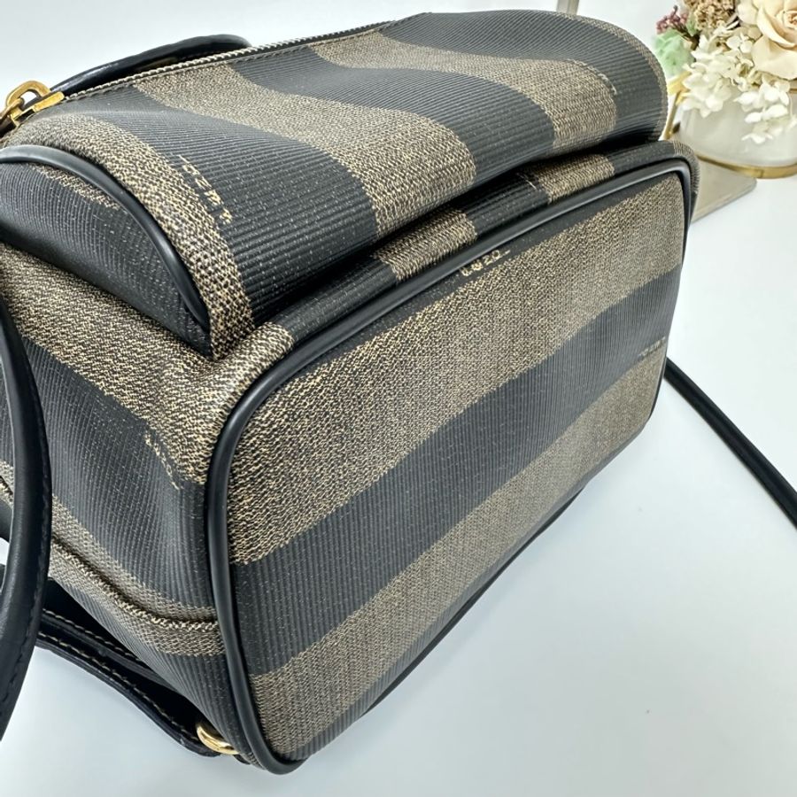 【赫蒂國際精品】Fendi Pequin 條紋後背包 vintage 二手 中古-18