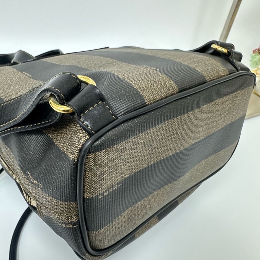 【赫蒂國際精品】Fendi Pequin 條紋後背包 vintage 二手 中古-20