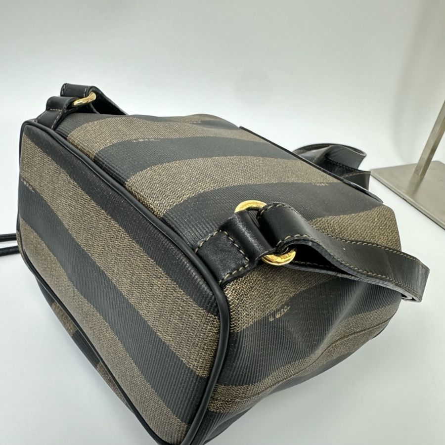 【赫蒂國際精品】Fendi Pequin 條紋後背包 vintage 二手 中古-21