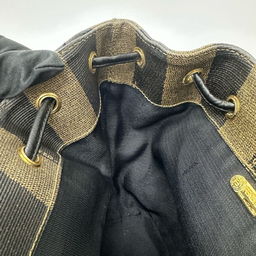 【赫蒂國際精品】Fendi Pequin 條紋後背包 vintage 二手 中古-27