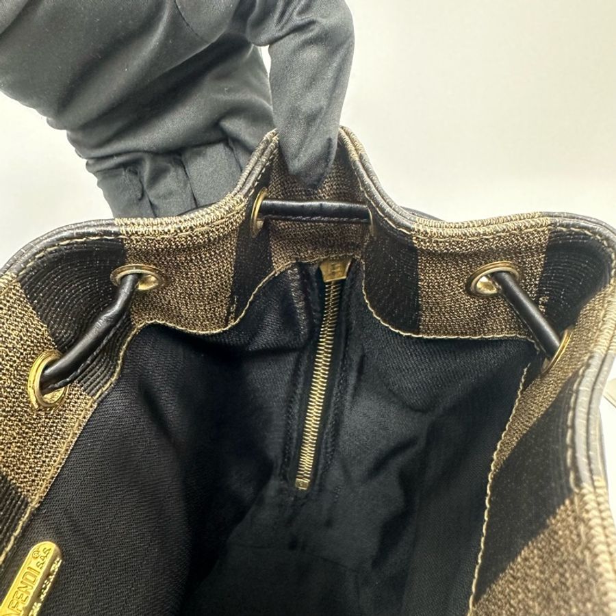 【赫蒂國際精品】Fendi Pequin 條紋後背包 vintage 二手 中古-28