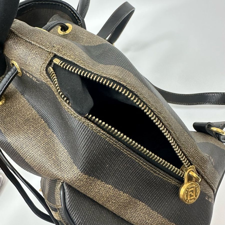【赫蒂國際精品】Fendi Pequin 條紋後背包 vintage 二手 中古-29