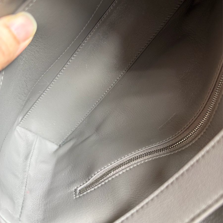 巴黎世家 灰色 石墨灰色 皮革 經典款 機車包 手袋 側斜包 孭背包 手提包 單肩包 包包 沙漏包 balenciaga Hourglass Downtown grey bag-19
