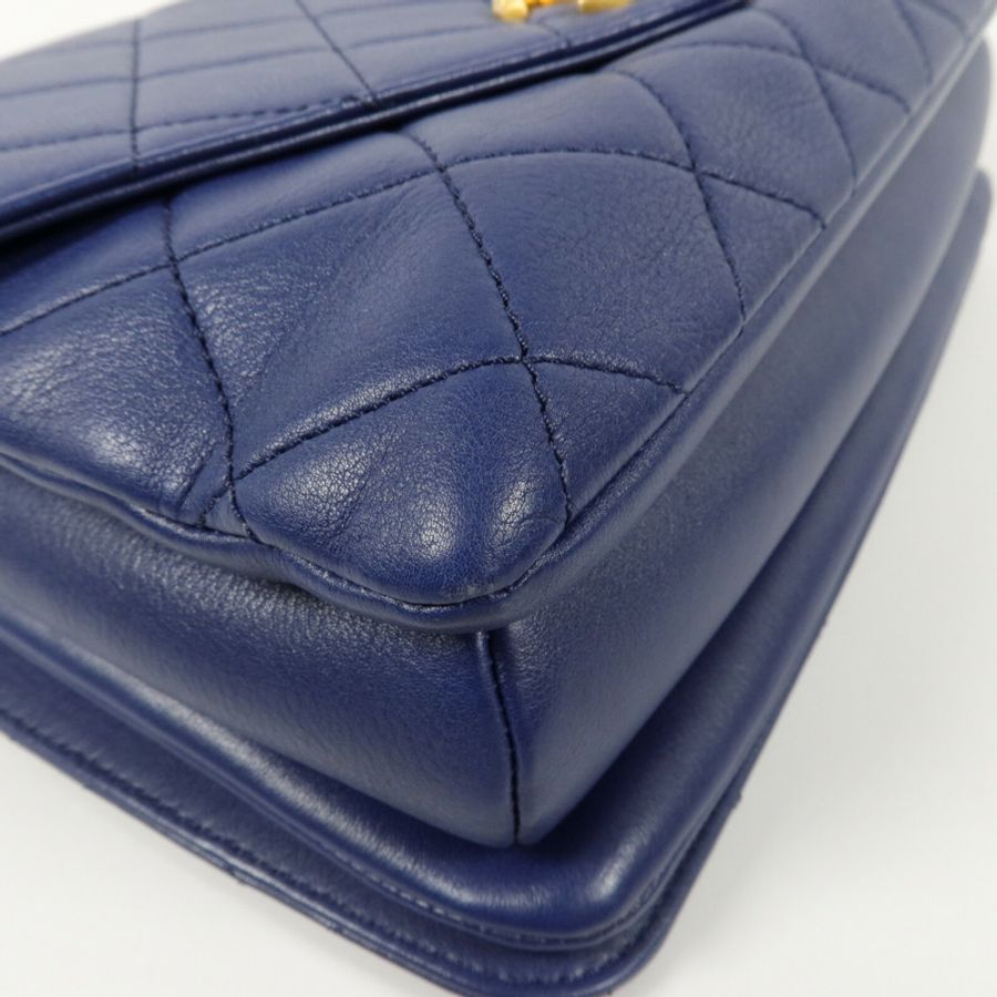 CHANEL 牛皮皮革Shoulder Bag鏈帶手挽肩背兩用袋-11