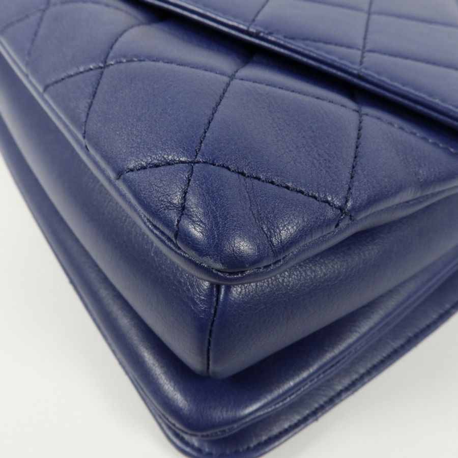 CHANEL 牛皮皮革Shoulder Bag鏈帶手挽肩背兩用袋-12