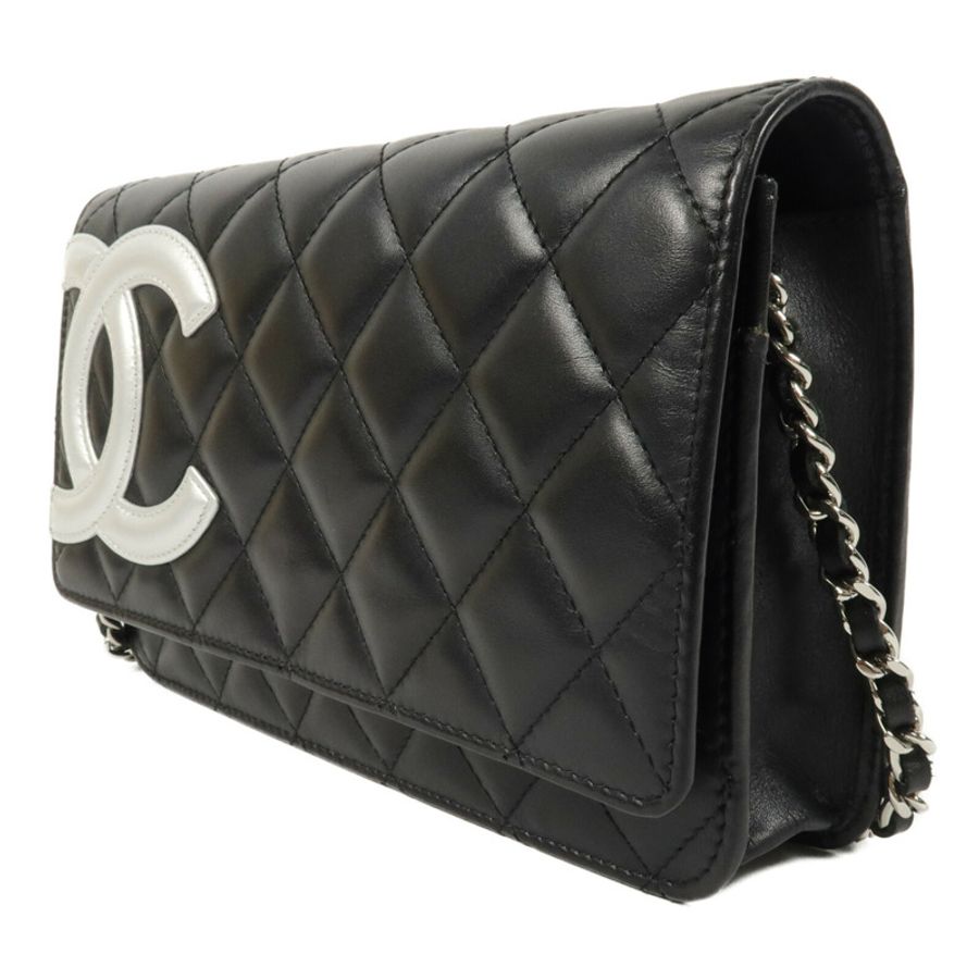 CHANEL 牛皮皮革Cambon Wallet On Chain鏈帶肩背袋-2