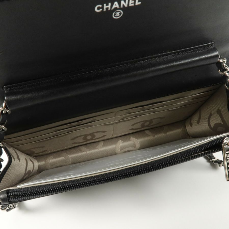 CHANEL 牛皮皮革Cambon Wallet On Chain鏈帶肩背袋-4