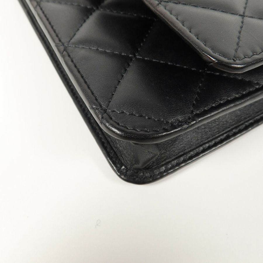 CHANEL 牛皮皮革Cambon Wallet On Chain鏈帶肩背袋-13