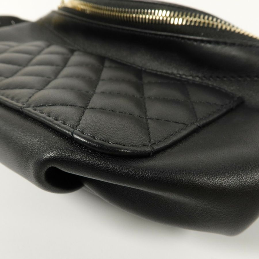 CHANEL 羊皮皮革Waist Bag鏈帶腰包-13