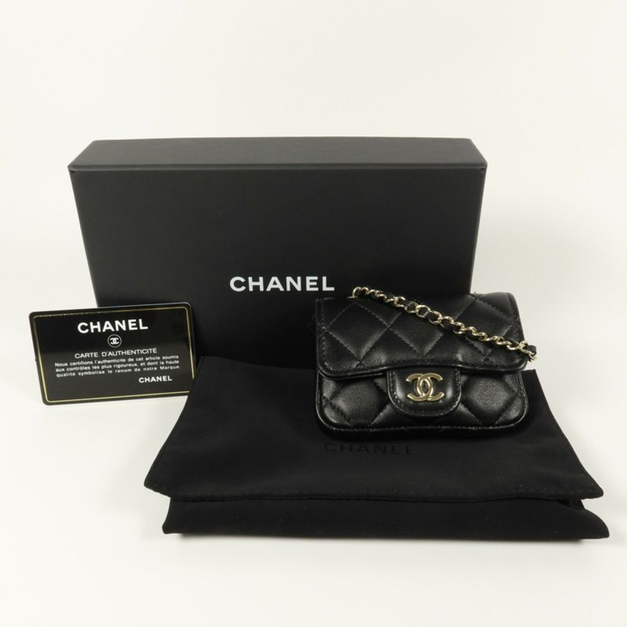 CHANEL 羊皮皮革Mini Waist Bag腰包-11