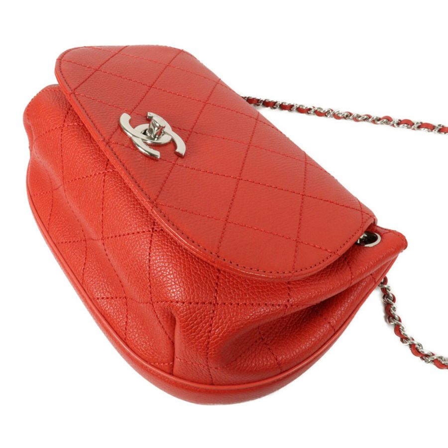 CHANEL 牛皮皮革Accordion Saddle Messenger鏈帶肩背袋-2