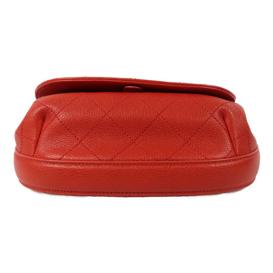 CHANEL 牛皮皮革Accordion Saddle Messenger鏈帶肩背袋-3