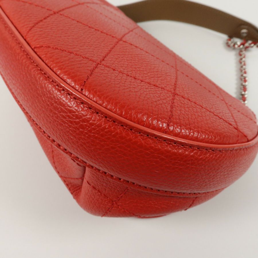 CHANEL 牛皮皮革Accordion Saddle Messenger鏈帶肩背袋-11