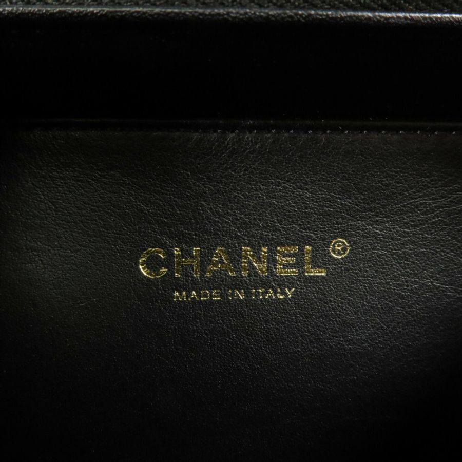 CHANEL 牛皮皮革Vanity Case鏈帶手挽肩背兩用袋-5