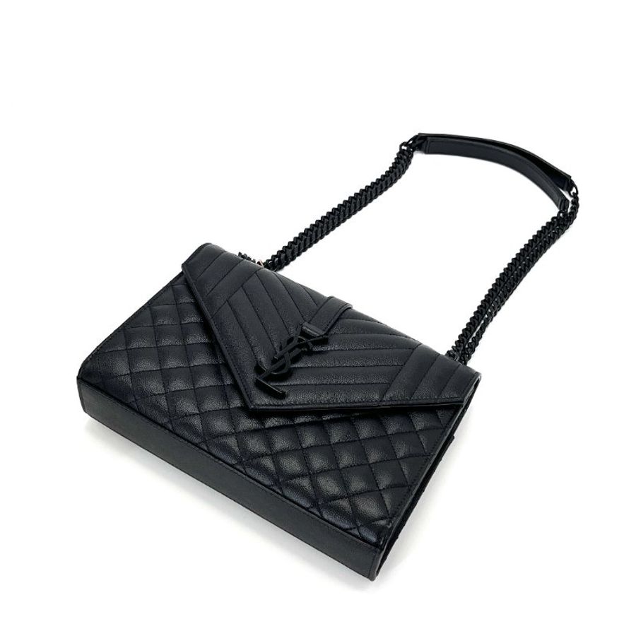 YSL ENVELOPE黑色中號 信封包 24*18*6 98新配件塵袋-6
