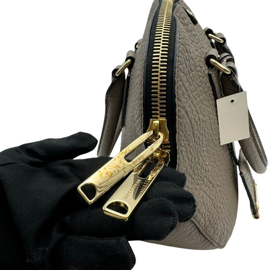 【美收精品】 Burberry 灰褐色粒面皮革 Orchard 手提包 C-656【隔月月中將轉賣至日本 上架期限30天】-6