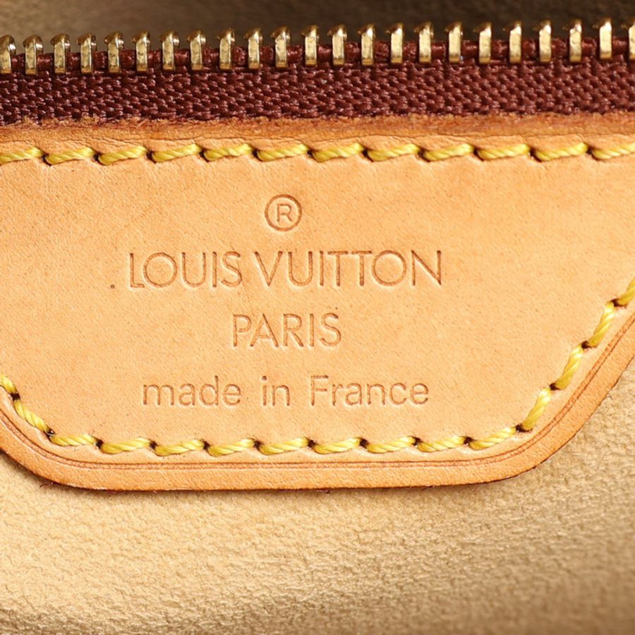 棕色 原花帆布 Looping MM 肩背包【LOUIS VUITTON LV 路易威登】 M51146-4