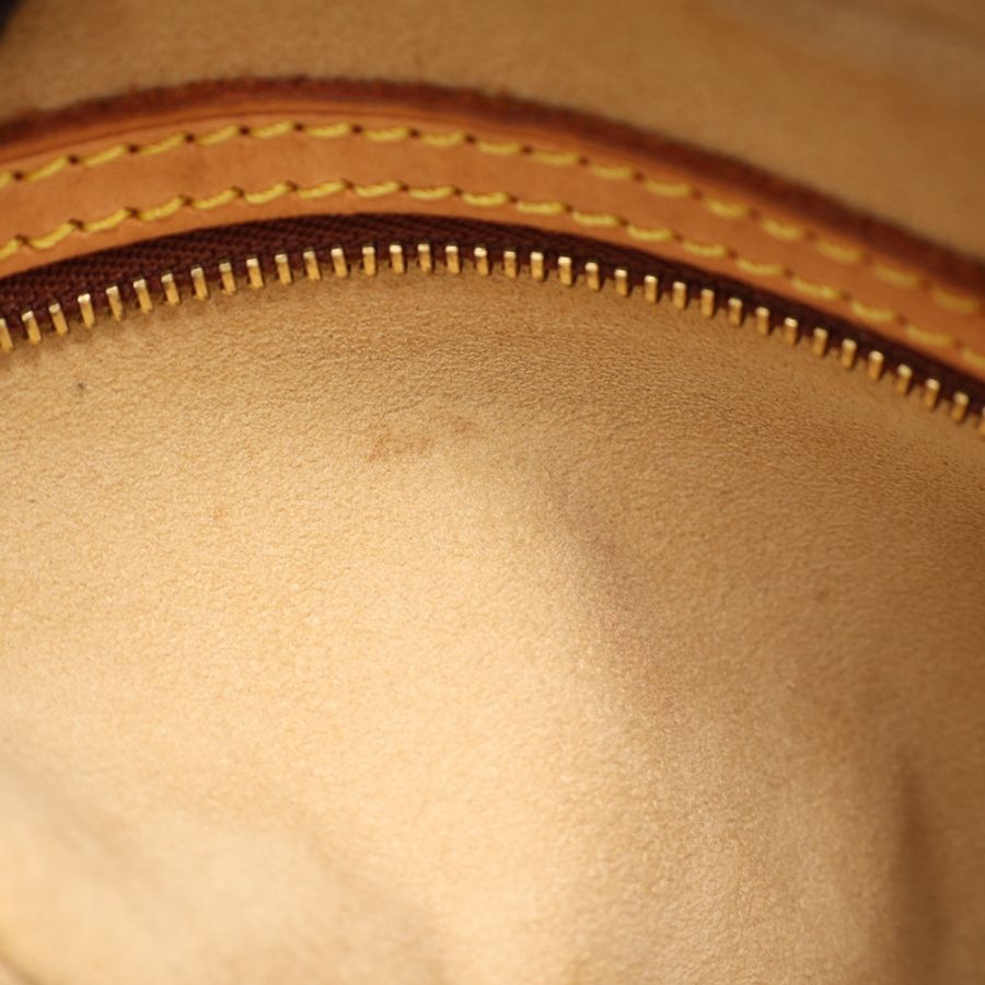 棕色 原花帆布 Looping MM 肩背包【LOUIS VUITTON LV 路易威登】 M51146-11
