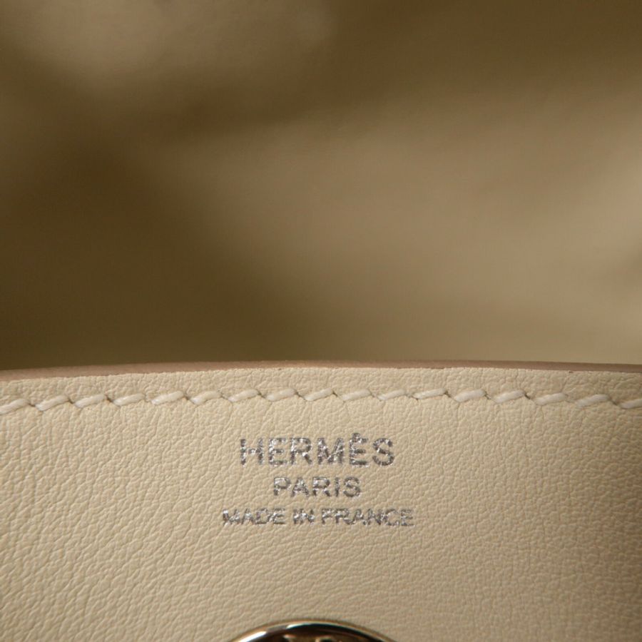 HERMES Swift皮革Lindy 26手挽肩背兩用袋Craie-5