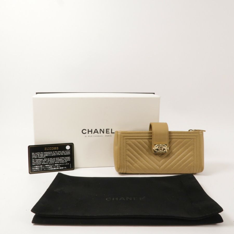 CHANEL 羊皮皮革Boy Chanel Clutch手提包-9