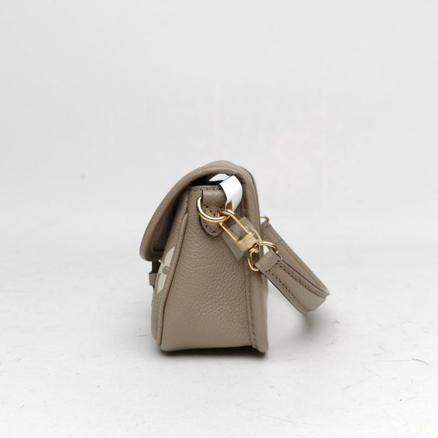 LOUIS VUITTON Diane法棍包灰色牛皮晶片肩背包-1
