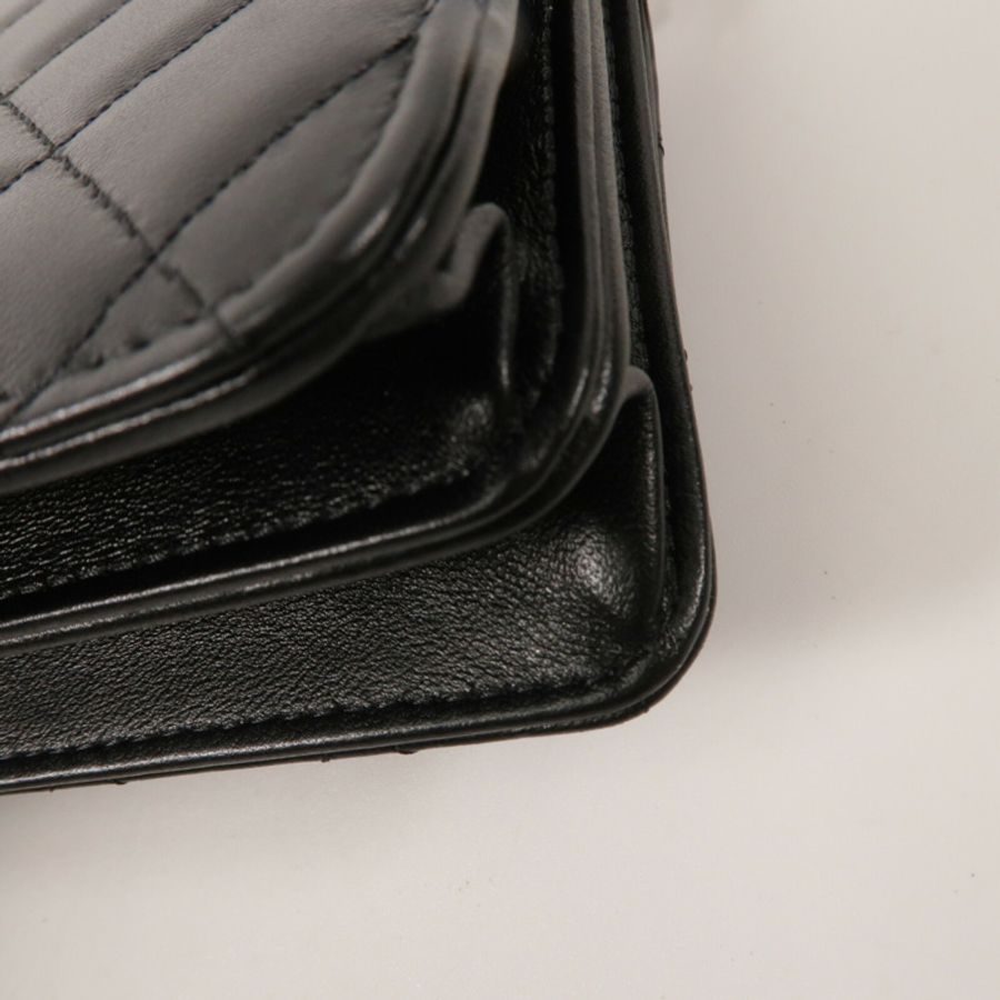 CHANEL 羊皮皮革Chain Shoulder鏈帶肩背袋-11