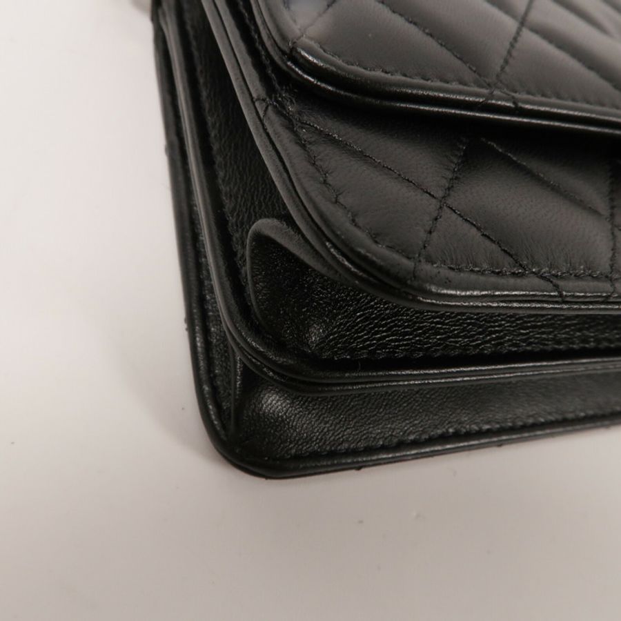 CHANEL 羊皮皮革Chain Shoulder鏈帶肩背袋-12