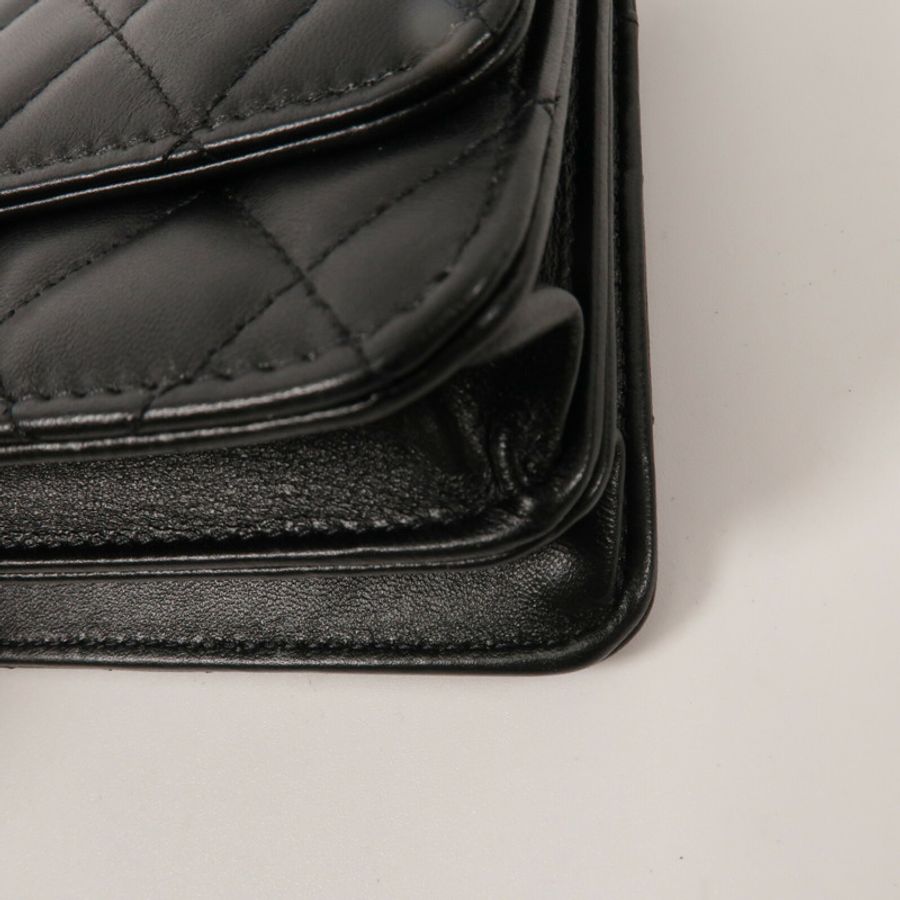 CHANEL 羊皮皮革Chain Shoulder鏈帶肩背袋-13