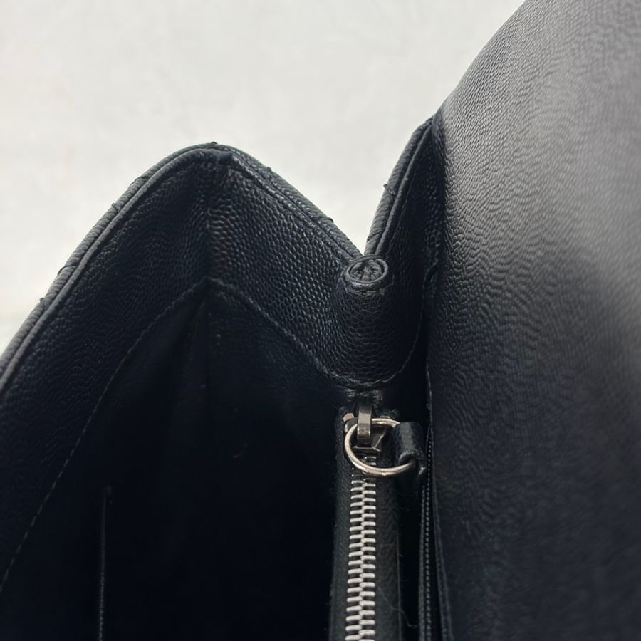 CHANEL A92992 黑荔枝 銀鍊特大把手口蓋包 手提包 肩背包-48