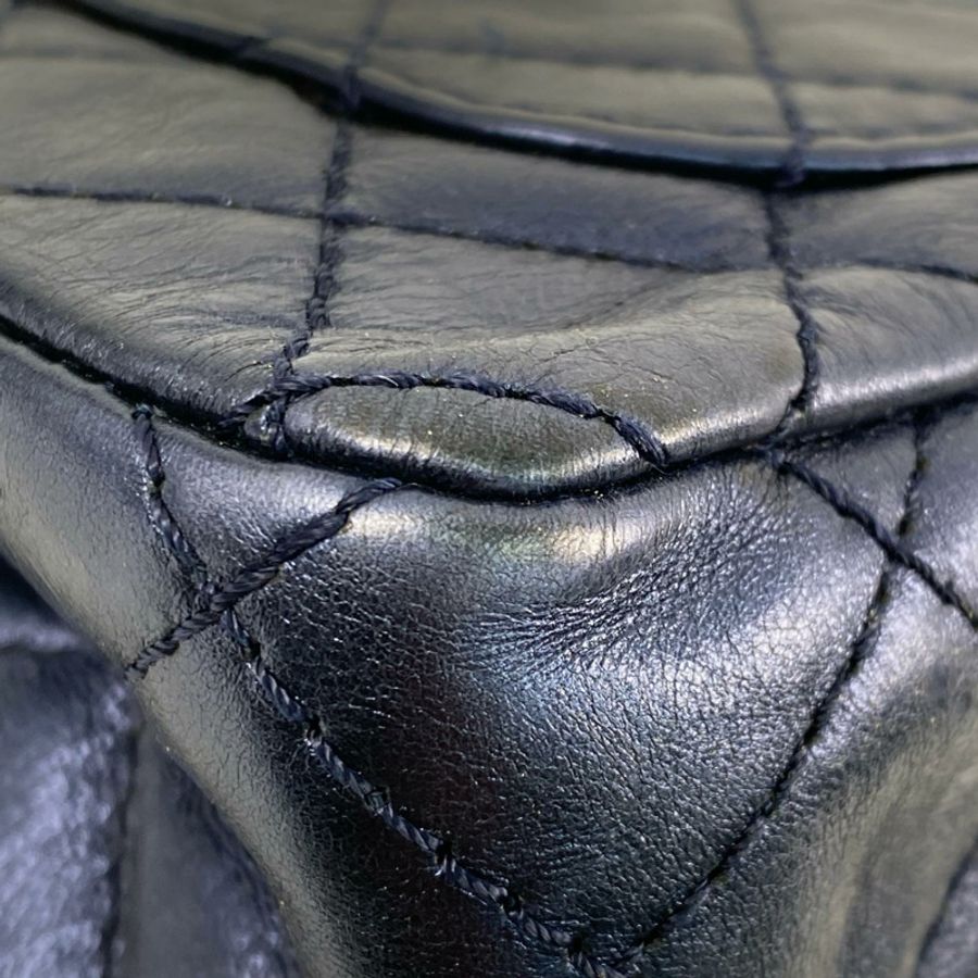 △ CHANEL 香奈兒 Metallic Blue Calfskin 2.55 Silver Tone Metal Mini Classic Double Flap No.11 Chain Shoulder Bag 金屬藍色小牛皮2.55銀色金屬No.11鎖鏈肩背包 AS0874-267011876-8