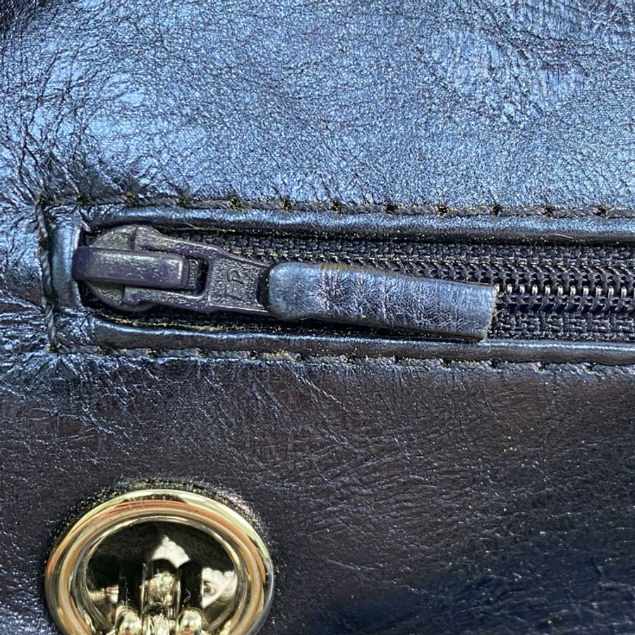 △ CHANEL 香奈兒 Metallic Blue Calfskin 2.55 Silver Tone Metal Mini Classic Double Flap No.11 Chain Shoulder Bag 金屬藍色小牛皮2.55銀色金屬No.11鎖鏈肩背包 AS0874-267011876-14
