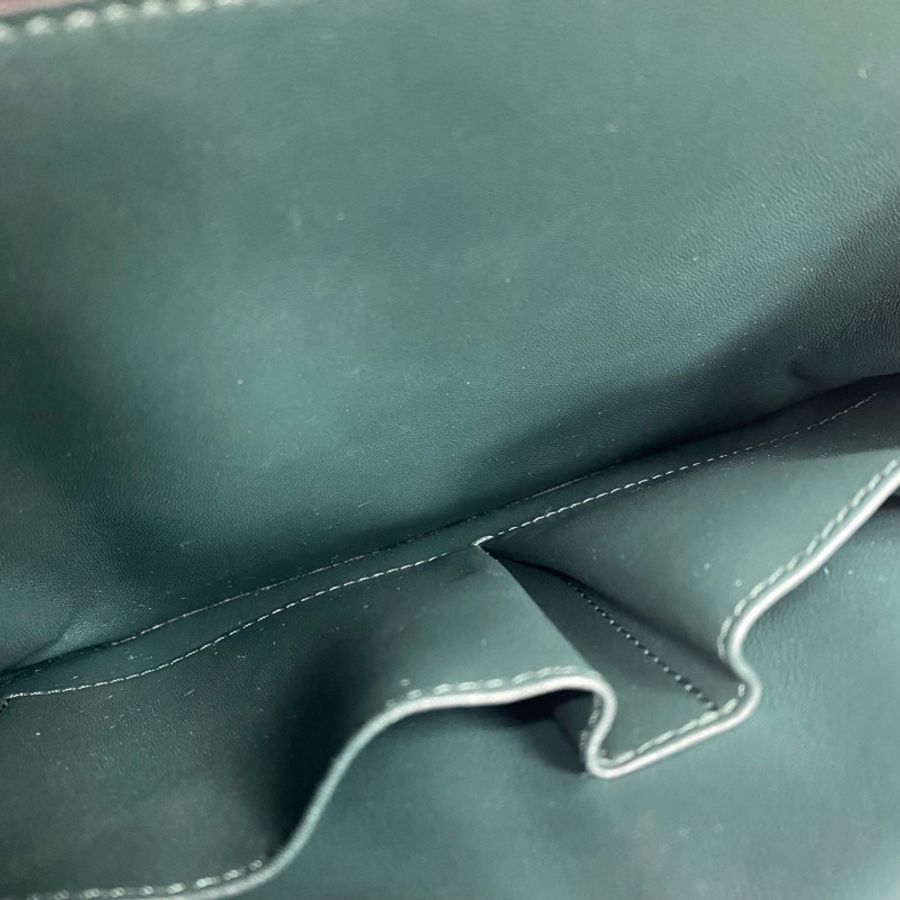 ☆ CELINE 思琳 Green Calfskin Classic Box Shoulder Bag 綠色小牛皮肩背包-267012635-15