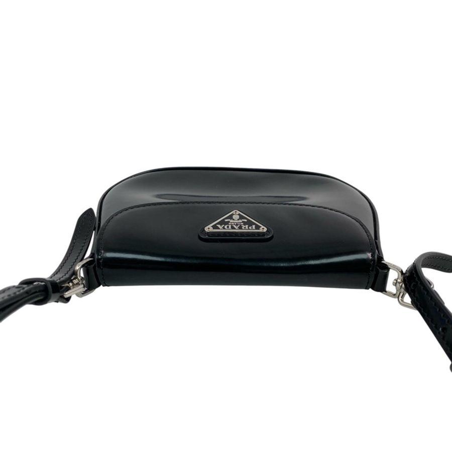 △ PRADA 普拉達 Black Smooth Calfskin Cleo 2 way bag 黑色滑面小牛皮兩用袋 1BH188-267012656-12