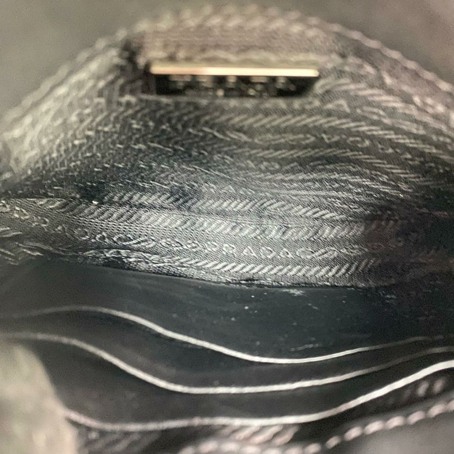 △ PRADA 普拉達 Black Smooth Calfskin Cleo 2 way bag 黑色滑面小牛皮兩用袋 1BH188-267012656-18
