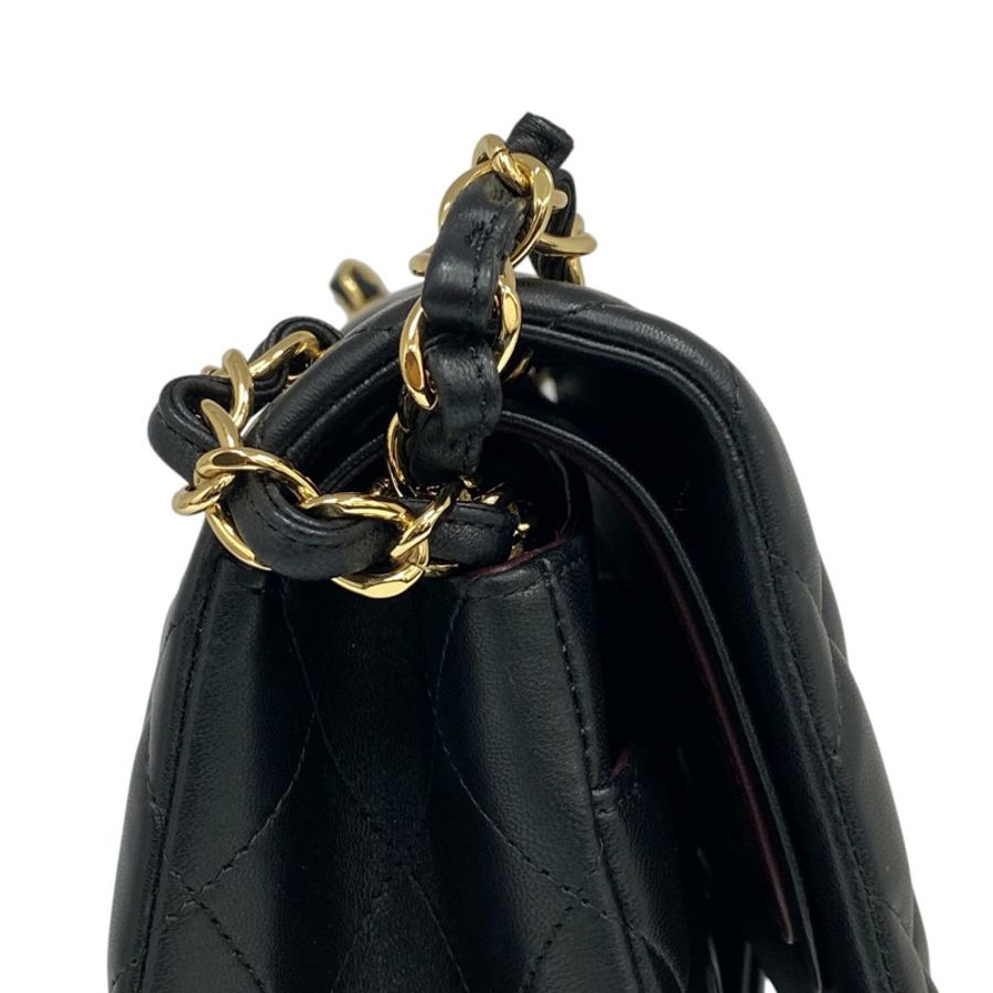 △ CHANEL 香奈兒 Black Lambskin CF30 Gold Tone Metal Classic Double Flap No.19 Chain Shoulder Bag 黑色小羊皮CF30金色金屬No.19鎖鏈肩背包-267012683-11