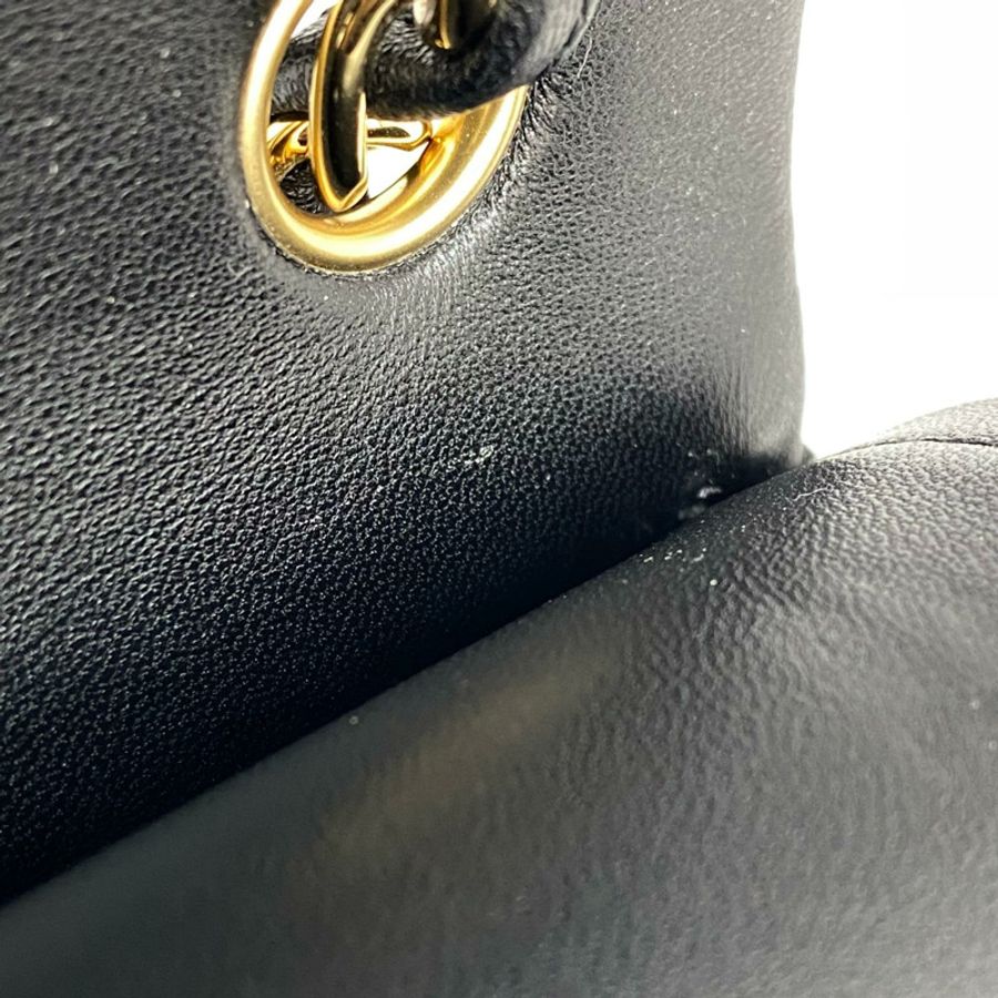 △ CHANEL 香奈兒 Black Lambskin CF30 Gold Tone Metal Classic Double Flap No.19 Chain Shoulder Bag 黑色小羊皮CF30金色金屬No.19鎖鏈肩背包-267012683-25