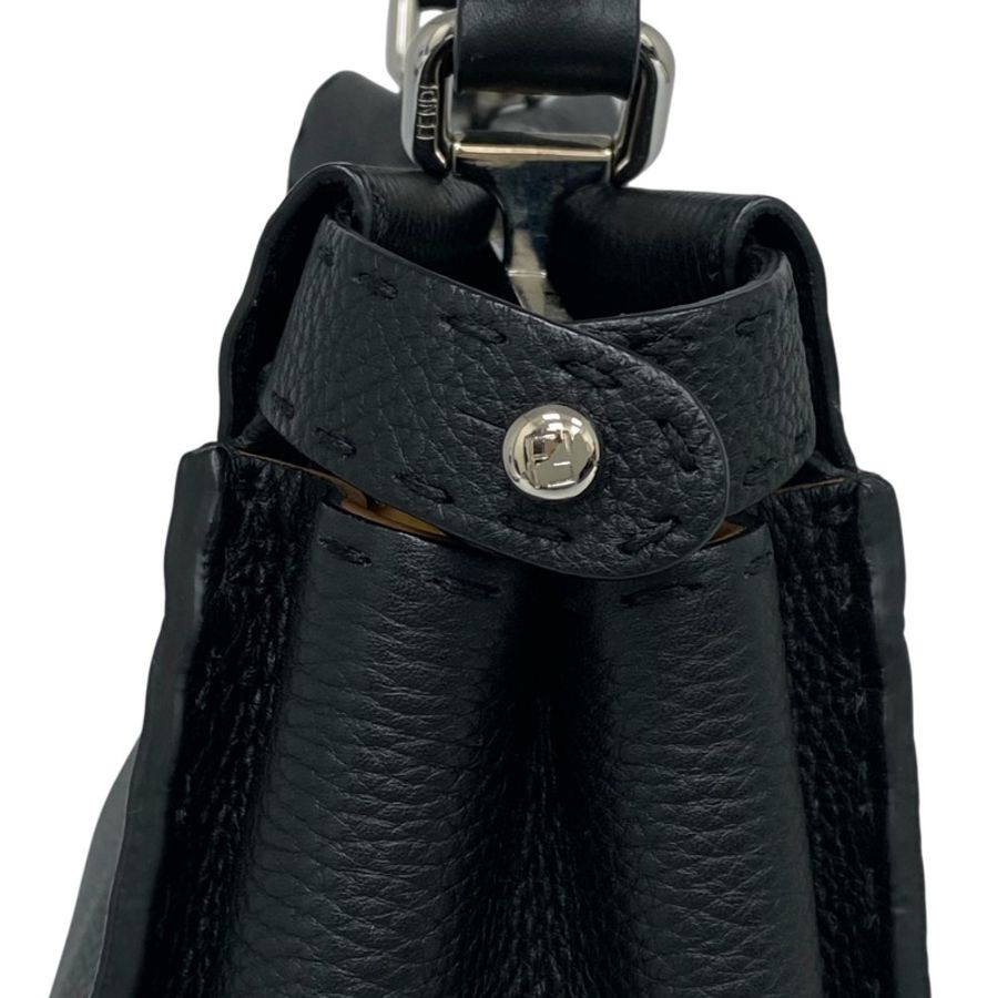 △ FENDI 芬迪 Black Calfskin Peekaboo Selleria 2 way bag 黑色小牛皮兩用袋 8BN290-267012697-10